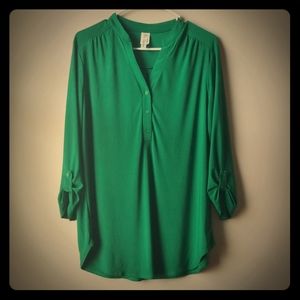 Half button down blouse